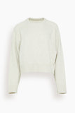 Loulou de Saison Bruzzi Cropped Sweater in Light Grey Melange