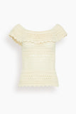 Etoile Isabel Marant Zaelle Off Shoulder Top in Ecru