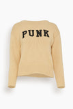 R13 Sweaters Punk Vintage Shrunken Sweater in Beige