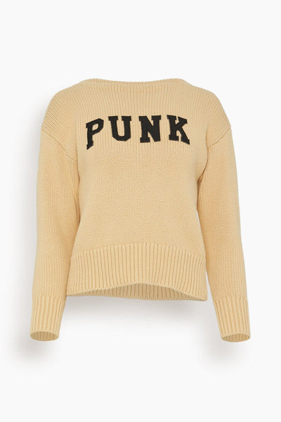 Punk Vintage Shrunken Sweater in Beige