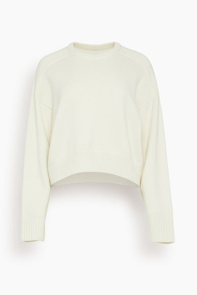Bruzzi Cropped Sweater in Ivory