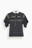 Horizontal Stripe T-Shirt in Black/Navy