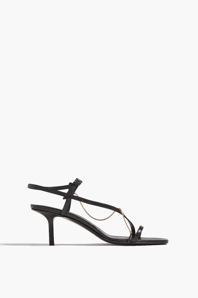 Siam Mid Heel Sandal in Black
