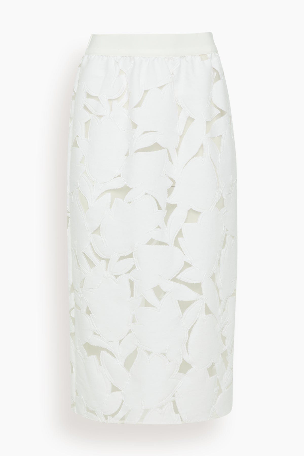 Tibi Adelle Fil Coupe Pencil Skirt in Optic White – Hampden