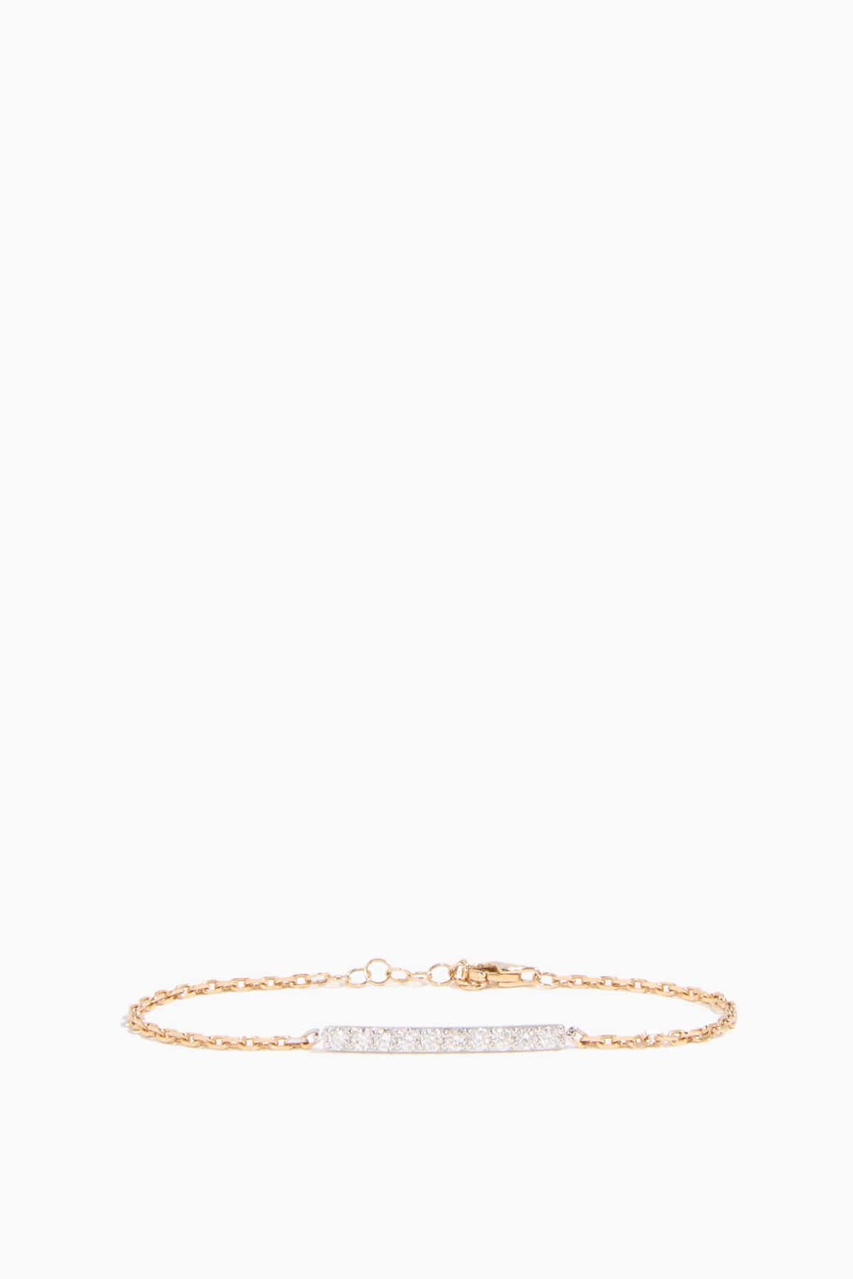Vintage La Rose Bracelets Diamond Bar Chain Bracelet in 14k Yellow Gold Diamond Bar Chain Bracelet in 14k Yellow Gold