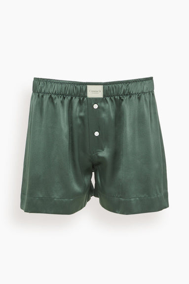 Comme Si Shorts La Boxer Classica Silk Boxer in Forest