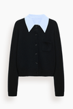 Dorothee Schumacher Elegant Statements Cardigan in Pure Black