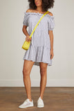 e lei Casual Dresses Coquette Dress in White Dark Stripe E Lei Coquette Dress in White Dark Stripe