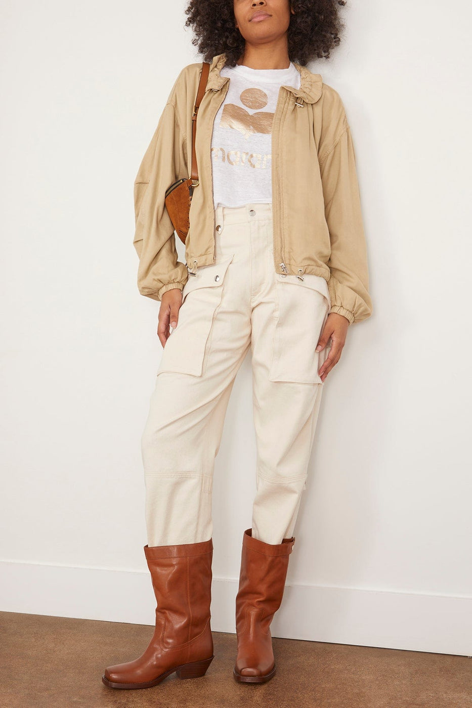 Etoile Isabel Marant Jackets Plume Jacket in Light Khaki Etoile Isabel Marant Plume Jacket in Light Khaki