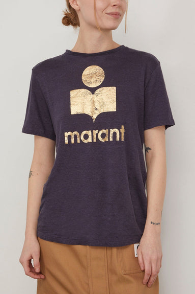 Etoile Isabel Marant Tops Zewel T-Shirt in Faded Night/Gold Isabel Marant Zewel T-Shirt in Faded Night/Gold