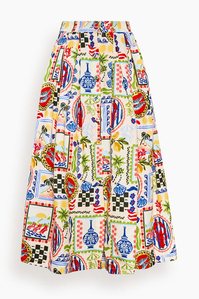 Eva Skirt in Coastal Conversation