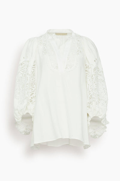 Bell Blouse in Blanc