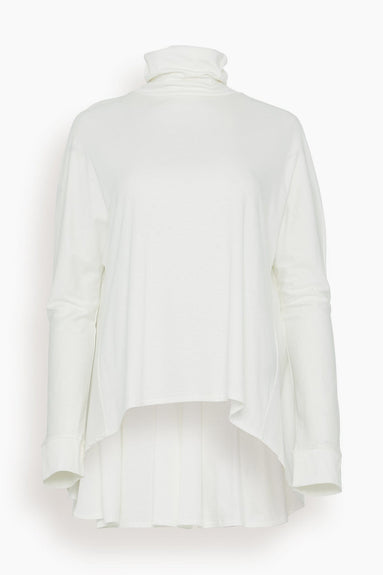 COG the Big Smoke Tops Elyse Flair High Neck Top in Off White