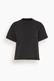 Sacai Tops Emblem Cotton Jersey T-Shirt in Black Sacai Emblem Cotton Jersey T-Shirt in Black