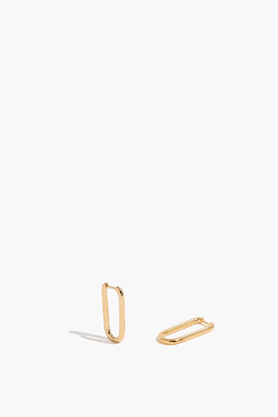 Paperclip Large Earrings in Gold