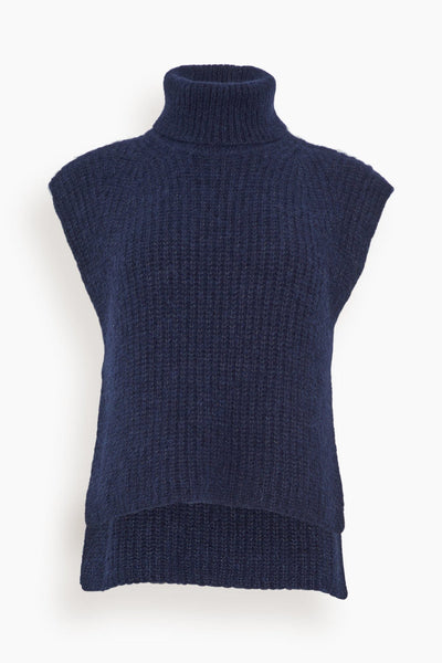 Megan Sleeveless Sweater in Midnight