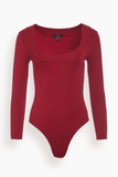 THE PARK Maranda Bodysuit in Bordeaux