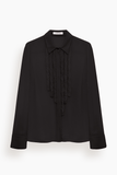 Dorothee Schumacher Sheer Twist Blouse in Pure Black