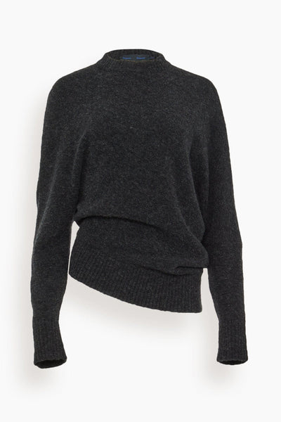 Viscose Wool Sweater in Charcoal