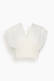 Lemlem Alia Plunge Top in Lacee Cream