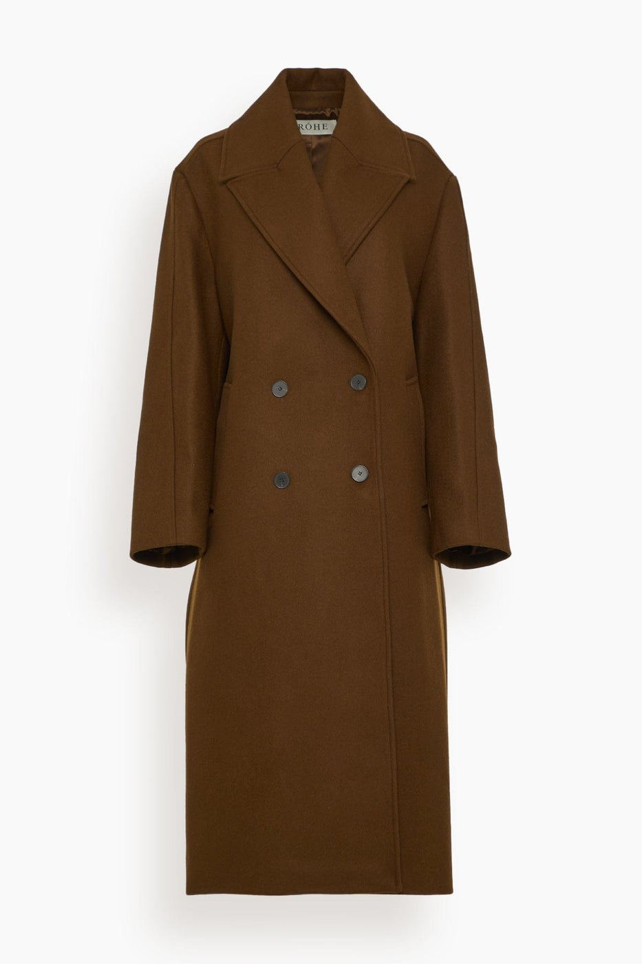 Rohe Coats Oversized Double Breasted Coat in Olive