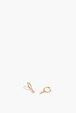 Theodosia Earrings Pink Sapphire Drop Huggies in 14k Yellow Gold