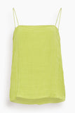 Tibi The Crinkle Slip Cami in Peapod