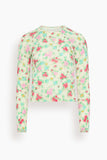 Forte Forte Bouquet Print Alpaca Roundneck Sweater in Lovely
