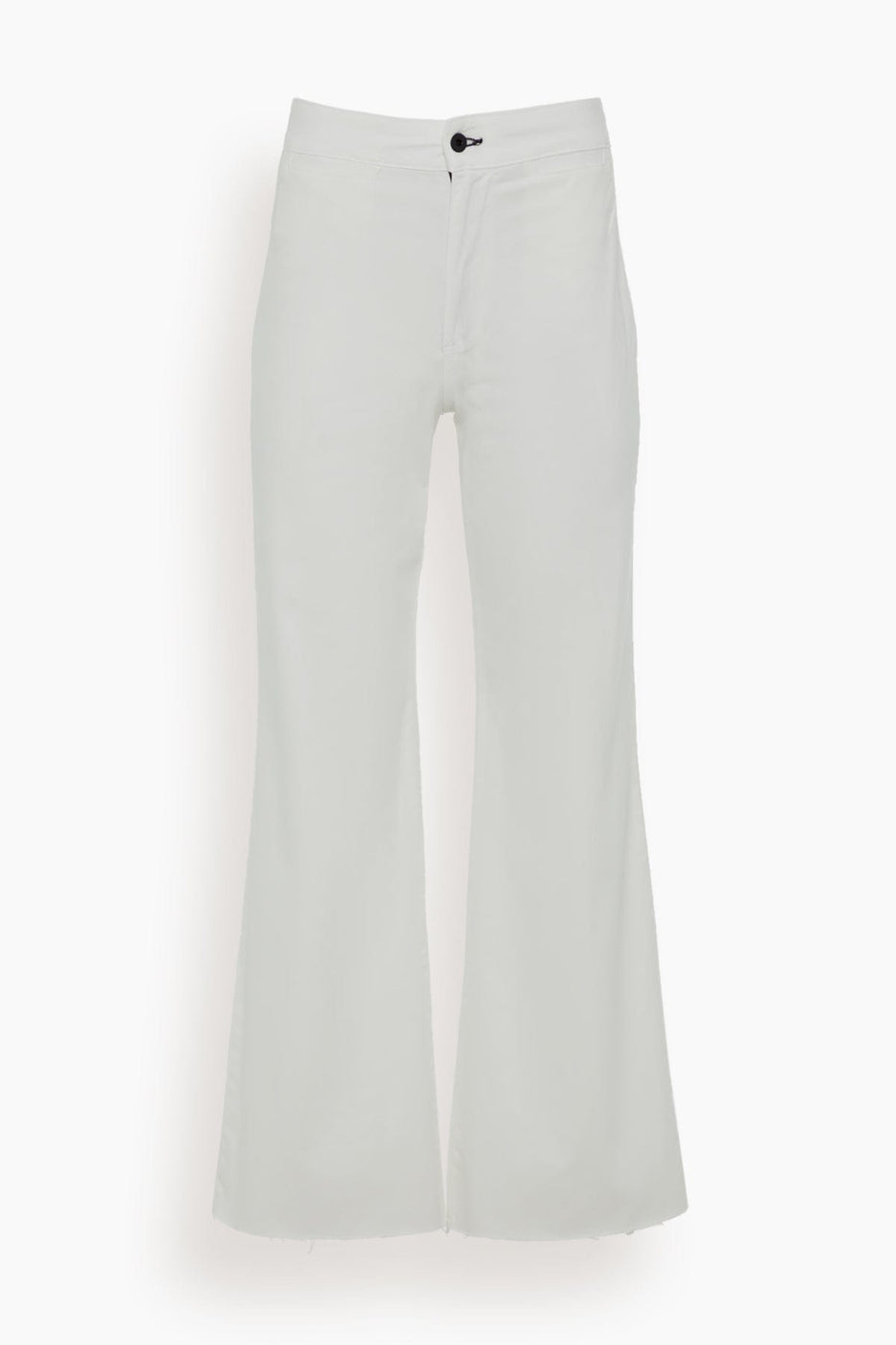 Askk NY Pants Cropped Brighton Twill Pant in Ivory