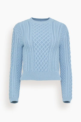 Cabbie Sweater in Ash Blue