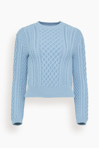 Cabbie Sweater in Ash Blue