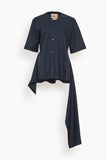 Plan C Tops Short Sleeve Shirt in Blue Black