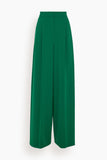 Max Mara Laccato Long Trouser in Emerald