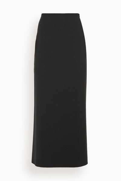 Minimal High Waist Scuba Skirt in Black