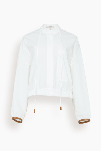 Poplin Power Blouse in Pure White