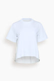 Sacai Denim x Cotton Jersey T-Shirt in White x Off White