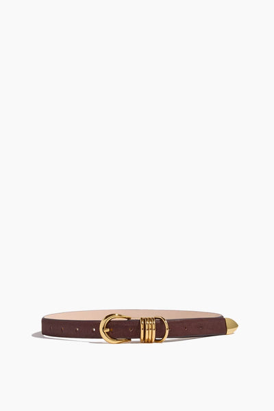 Hollyhock Belt in Chocolate Cavallino/Gold