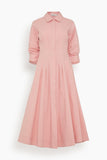 Simkhai Casual Dresses Jazz Pintuck Midi Dress in Dusty Rose Jazz Pintuck Midi Dress in Dusty Rose