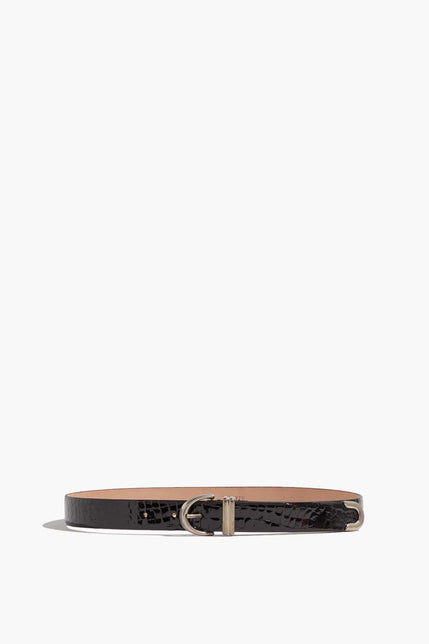 Khaite Belts Bambi Belt with Antique Silver Buckle in Black
