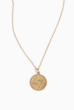 Stoned Fine Jewelry Pisces Zodiac Necklace in 14k Yellow Gold