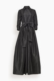 Simkhai Gowns Julip Short Sleeve Belted Gown in Black Simkhai Julip Short Sleeve Belted Gown in Black