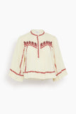 Etoile Isabel Marant Juline Top in Beige/Red