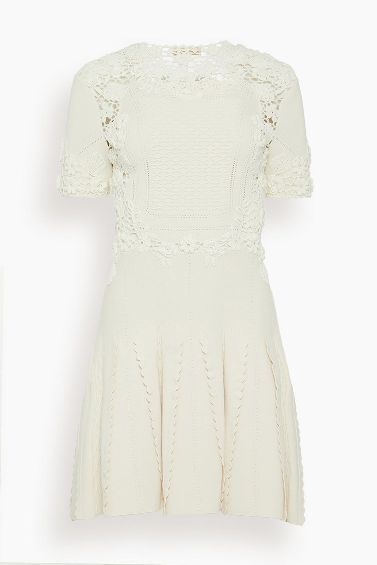 Ulla Johnson Henrietta Short Sleeve Knit Mini Dress in Pristine