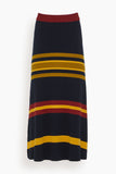 Paula Rianda Knitted Skirt in Multi Stripes