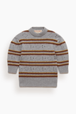 Marni Short Sleeve Roundneck Sweater in Inox