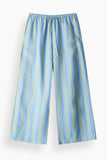 Staud Mateo Linen Pant in Seaport Stripe
