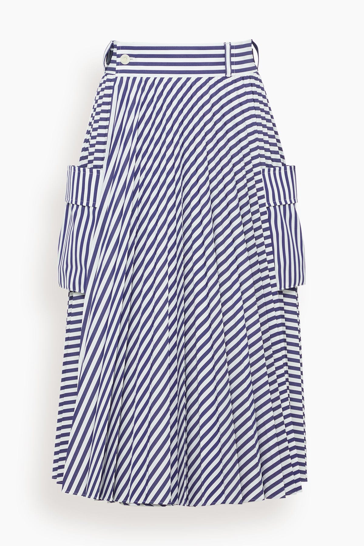 Sacai Thomas Mason Cotton Poplin Skirt in Navy Stripe – Hampden Clothing