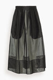 Tibi Organza Full Skirt in Black