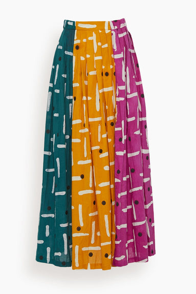 Busayo Skirts Debo Multi Colored Skirt in Yellow/Pink/White/Green and Black