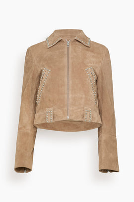 Hugo Suede Jacket in Dune